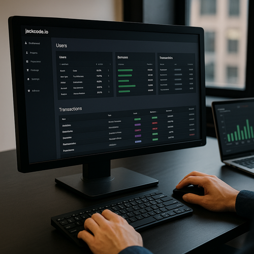 Dashboard per giocatori, bonus e transazioni