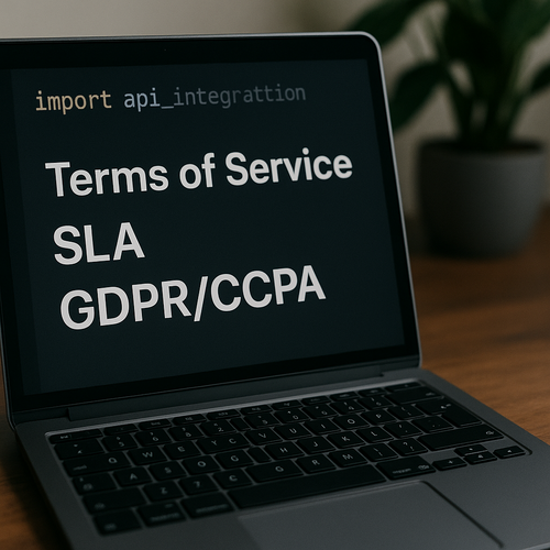 Termeni de utilizare, SLA, GDPR/CCPA