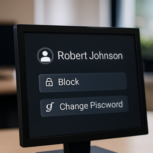 従業員のブロック、パスワードの変更