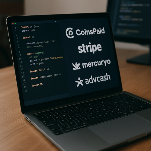 Integrazioni P2P e gateway di pagamento: CoinsPaid, Stripe, Mercurio, AdvCash