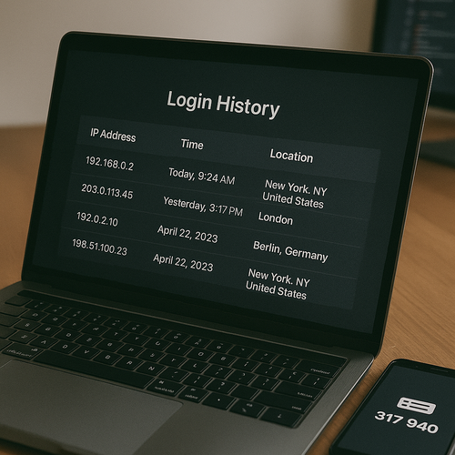 IP log, onlayn kazinoya giriş seansları və tarixi